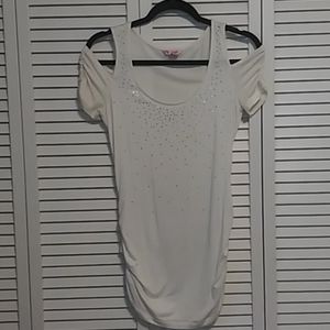 Candie's Dress Top with Peek Shoulders